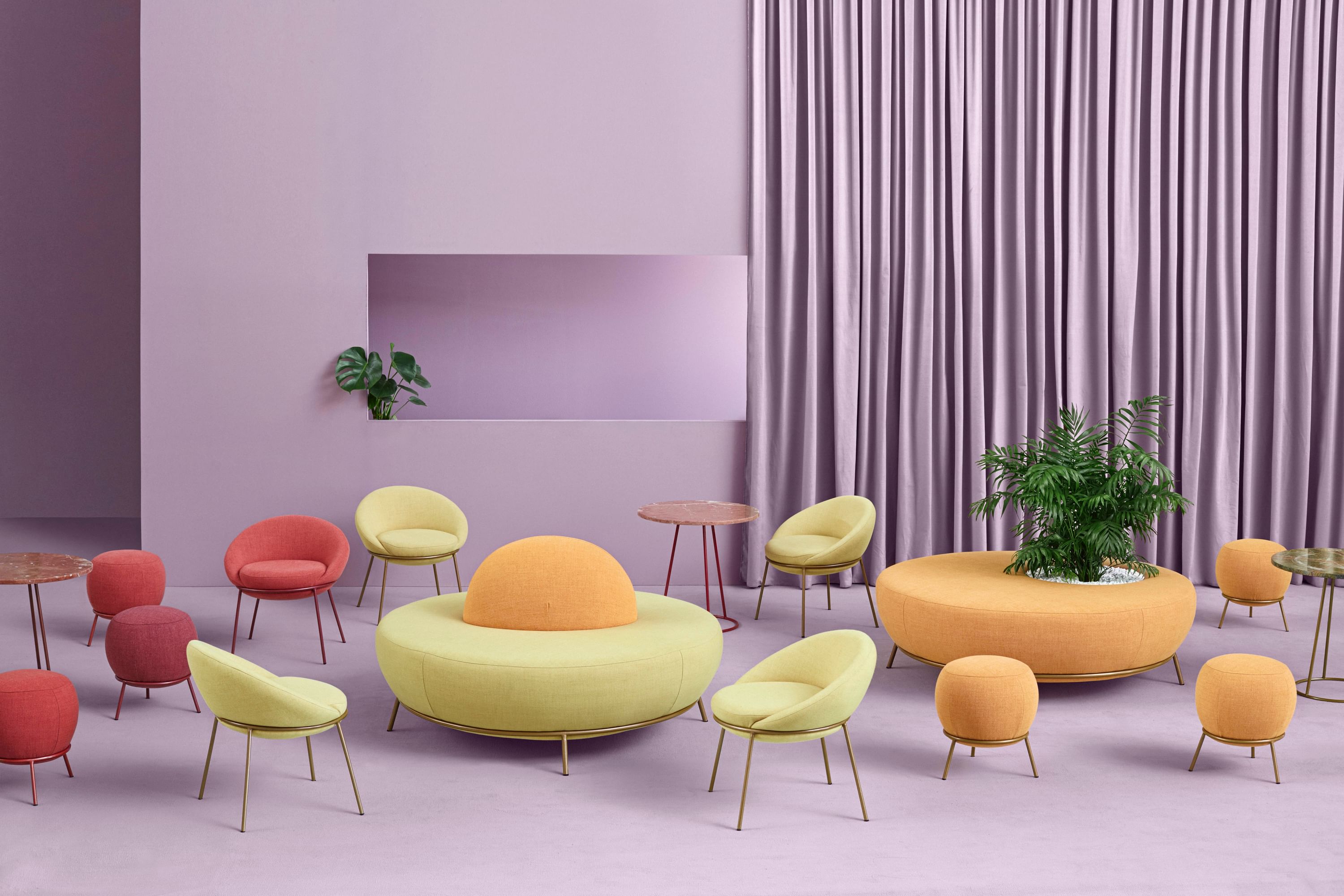 Missana nest round sofa insitu haute living