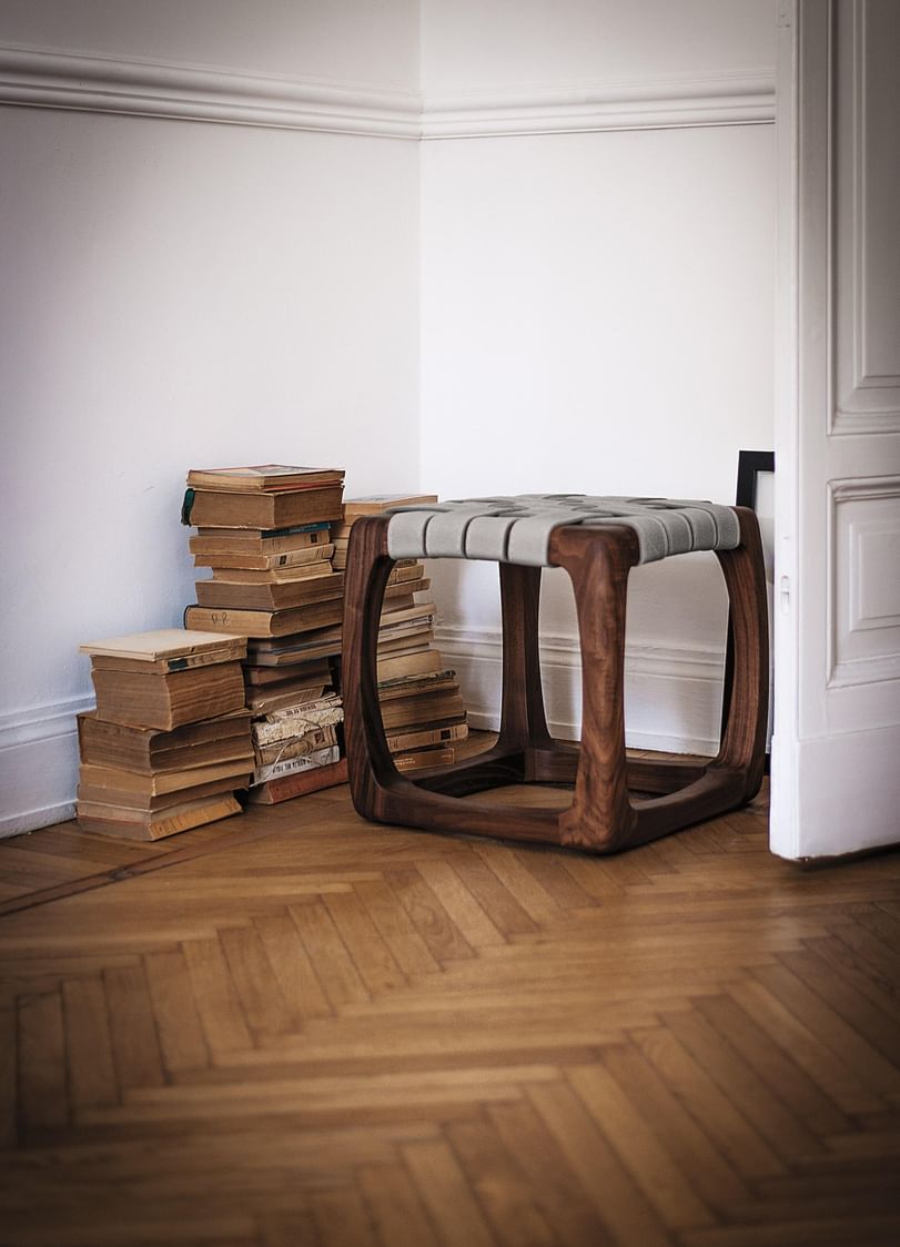 Riva 1920 bungalow stool insitu haute living